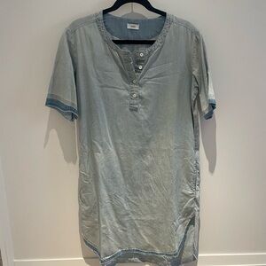 Closed Denim T-Shirt Dress – 100% Cotton – Raw Hem – Size S
